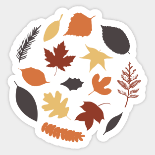 Autumn Leaves of NC Sticker